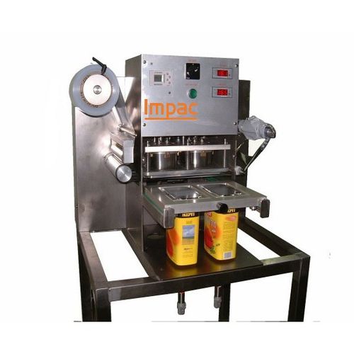 Scelleuse semi-automatique - VOLCANO  - impac Engineering ltd. - pour emballage / pour bac en plastique / pour l'industrie électronique