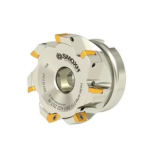 Fraise à plaquettes indexables - TK90 APMT11 D63 A22 Z07-H - SMOXH CUTTING TOOLS - deux tailles / à 1/4 de cercle / à rayon