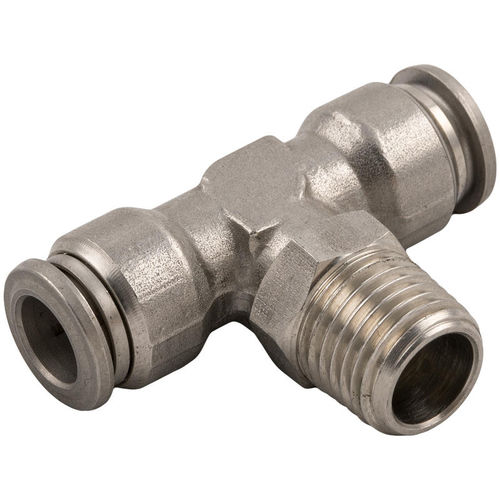 Raccord en acier inoxydable - 60210 series - AIGNEP - pour air comprimé / pour le vide / push-in