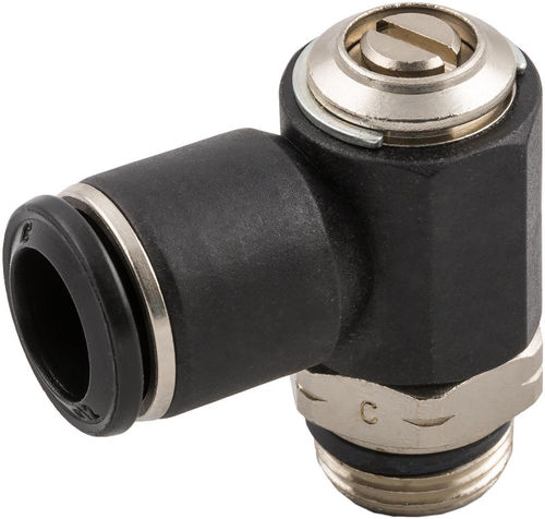 Raccord régleur de débit - 55900 series - AIGNEP - pour air comprimé / push-in / coudé