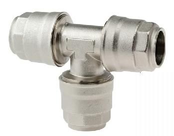 Raccord pour air comprimé - 90230 series - AIGNEP - push-in / en T / en laiton nickelé