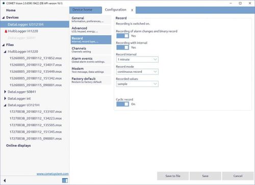 Logiciel de gestion - VISION 2.0 - COMET SYSTEM, s.r.o. - d'analyse