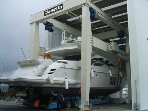Portique sur rail - casella manut.service srl - pour chantier de préfabriqués / pour applications marines / de déchargement de navire
