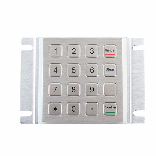 Clavier numérique 16 touches - KY2088 - Shenzhen KEYU Co., Ltd  - encastrable / en inox / alliage d'aluminium