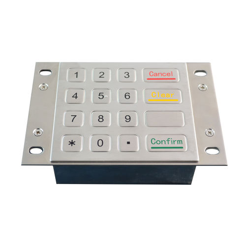 Clavier numérique 16 touches - KY3088A - Shenzhen KEYU Co., Ltd  - encastrable / en inox / étanche