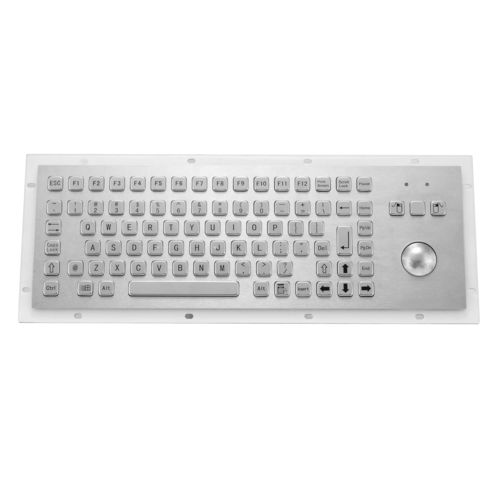 Clavier en inox - KY-PC-F2 - Shenzhen KEYU Co., Ltd  - encastrable / à touches mécaniques / 2 touches de souris