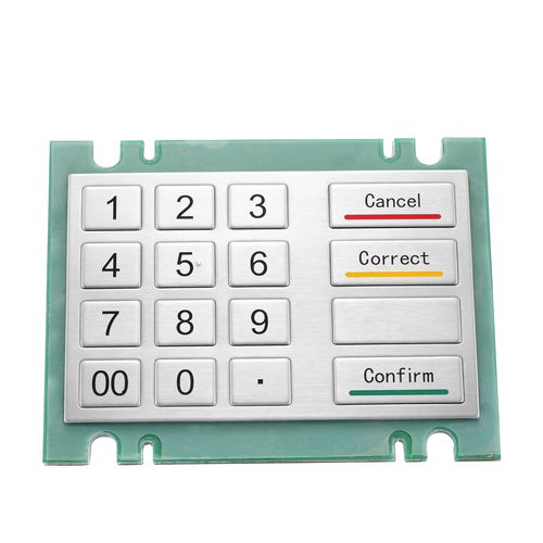 Clavier numérique 16 touches - KY2160 - Shenzhen KEYU Co., Ltd  - encastrable / en inox / alliage d'aluminium