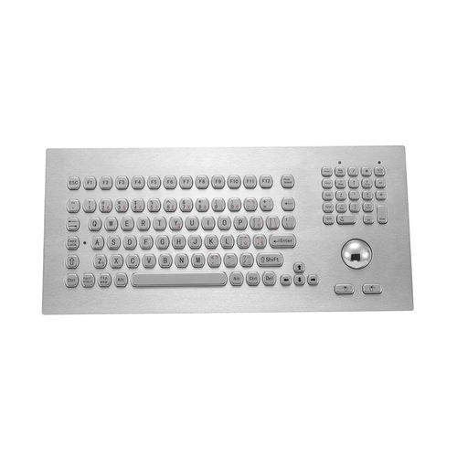 Clavier encastrable - KY-PC-M385 - Shenzhen KEYU Co., Ltd  - à touches mécaniques / 104 touches / avec trackball