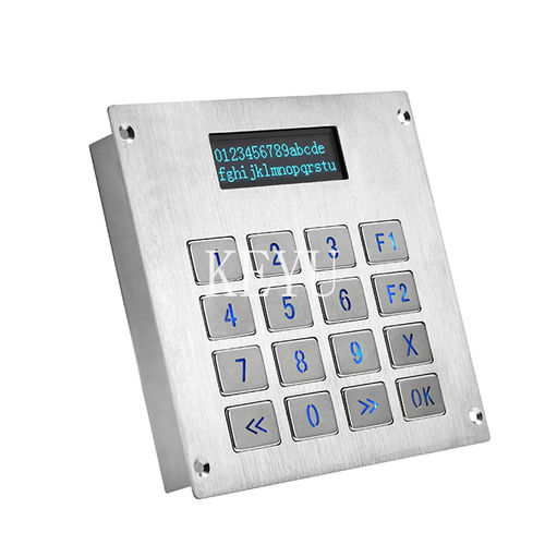 Clavier numérique 16 touches - KY-3088LP-2 - Shenzhen KEYU Co., Ltd  - encastrable / en inox brossé / RS-232