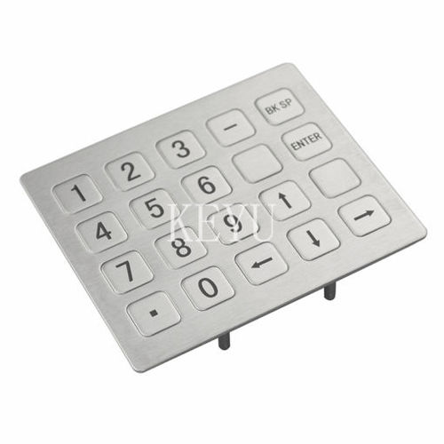 Clavier numérique de point de vente - KY2122-3 - Shenzhen KEYU Co., Ltd  - 20 touches / encastrable / en inox brossé