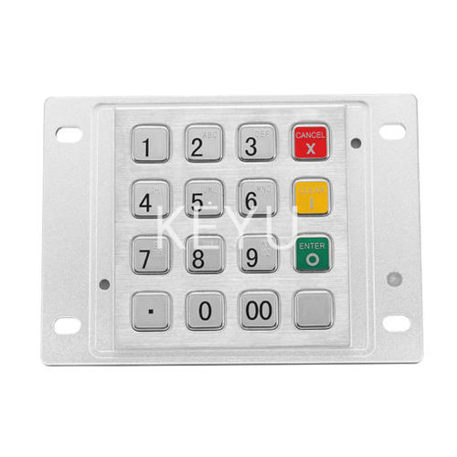 Clavier numérique 16 touches - KY3688H - Shenzhen KEYU Co., Ltd  - encastrable / en inox / RS-232