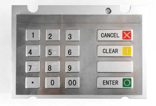 Clavier numérique 16 touches - KY3688L - Shenzhen KEYU Co., Ltd  - encastrable / en inox / RS-232