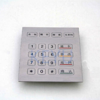Clavier numérique sur mesure - KY2117 - Shenzhen KEYU Co., Ltd  - 20 touches / encastrable / en inox