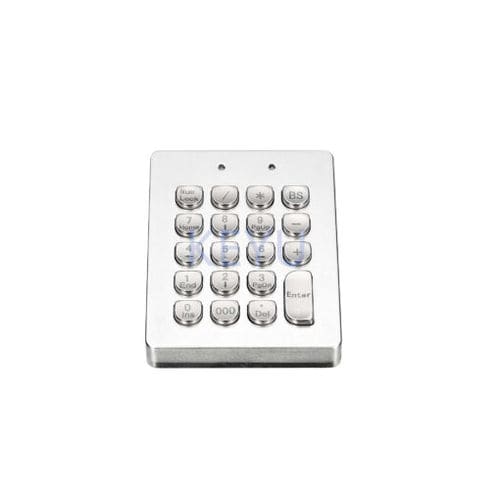Clavier numérique en métal argenté - KY-U90 Silver - Shenzhen KEYU Co., Ltd  - 19 touches / encastrable / en inox brossé