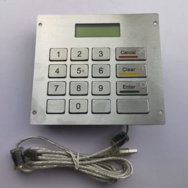 Clavier numérique affichage LCD - KY-3688LP - Shenzhen KEYU Co., Ltd  - 16 touches / encastrable / en acier inox