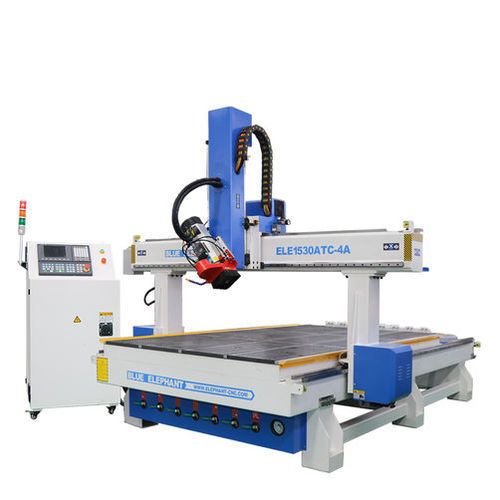Machine de gravure à broche - ELECNC-1530ATC-4 - Jinan Blue Elephant CNC Machinery Co.,Ltd - de bois / de métal / de plastique
