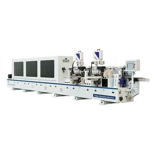 Plaqueuse de chant totalement automatique - E-70JDSR - Jinan Blue Elephant CNC Machinery Co.,Ltd - pour le bois / pour panneaux / avec applicateur de colle