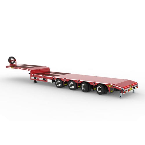 Semi-remorque à suspension pneumatique - Broshuis BV - en suivi automatique / à 4 essieux / tractée