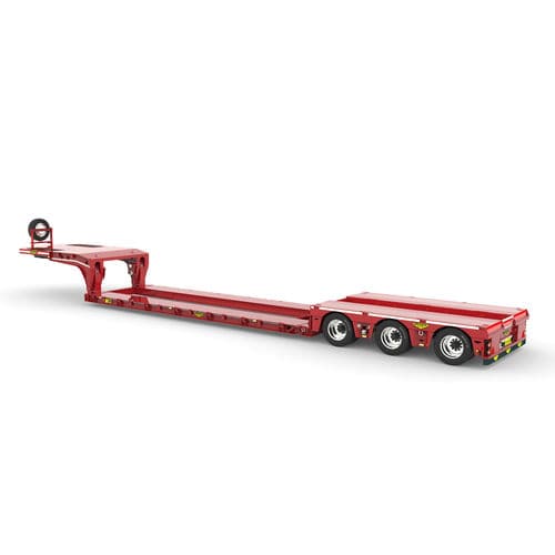 Semi-remorque extra-surbaissée - Broshuis BV - à 3 essieux / tractée / extensible