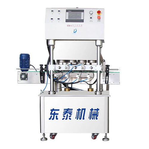 Capsuleuse linéaire - SFZK-4 - Shandong Dongtai Machinery Manufacturing Co., Ltd. - automatique / sous vide / bouteille