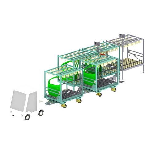 Système de chargement et déchargement pour porte - PIBRA - Industrial Solutions - de plaques / pour essieu / manuel