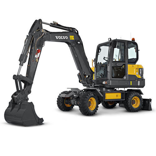 Mini pelle - EW60E - Volvo Construction Equipment - à roues / diesel / pour chantier de construction