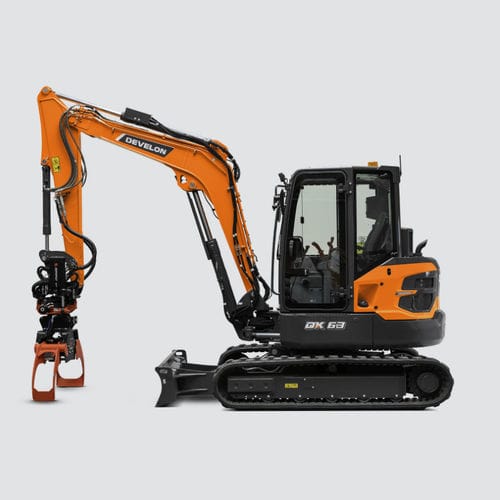 Mini pelle - DX63-7 - DAEWOO Construction Equipment Division - sur chenilles / Tier 3 / pour chantier de construction