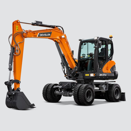 Pelleteuse intermédiaire - DX57W-7 - DAEWOO Construction Equipment Division - à roues / diesel