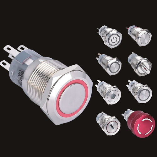 Bouton poussoir d'arrêt d'urgence - LAS1-AGQ series - ONPOW PUSH BUTTON MANUFACTURE COMPANY - de sélection / étanche à l'eau / antivandalisme