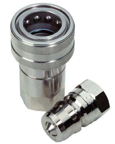 Raccord pneumatique - HNV series - FASTER S.p.A. - rapide / en acier inoxydable / à clapet