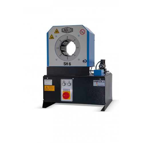 Sertisseuse de tuyau flexible - SH6 series - Uniflex-Hydraulik GmbH - de raccord coudé / automatique / électrohydraulique