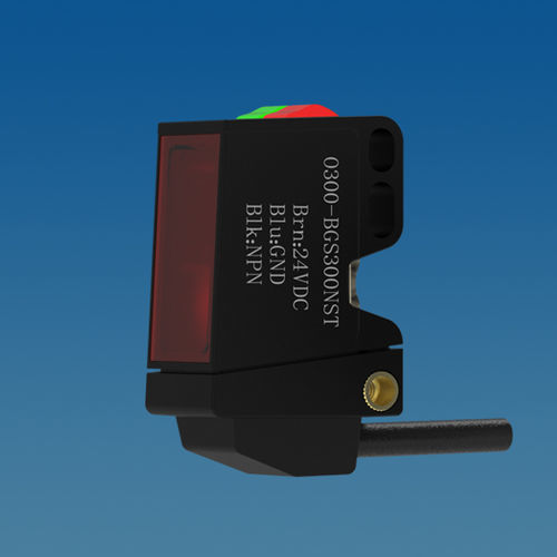 Détecteur photoélectrique avec suppression d'arrière-plan - O300-BGS - Intellisense Microelectronics - rectangulaire / infrarouge / lumière rouge