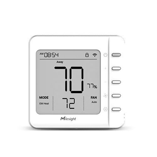 Thermostat mural - WT201 - Milesight IoT - IP30 / pour HVAC / sans fil