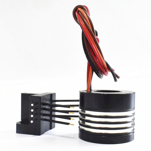Collecteur tournant en 2 parties - SCN012-04P - CENO Electronics technology Co., Ltd - industriel / compact / à balais multibrins