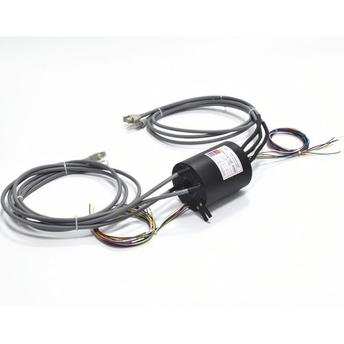 Collecteur tournant via Ethernet - ECN025-06P1-03EG  - CENO Electronics technology Co., Ltd - Gigabit Ethernet / arbre traversant / industriel