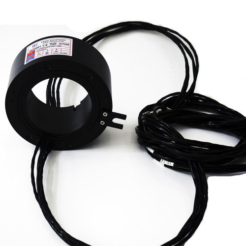 Collecteur tournant avec passage au centre - ECN080-02P2-03P1-09S - CENO Electronics technology Co., Ltd - industriel / alliage d'aluminium / modulaire