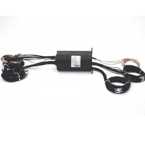 Collecteur tournant avec alésage - ECN038-32S-03HD - CENO Electronics technology Co., Ltd - pour table rotative / alliage d'aluminium / avec contacts en or