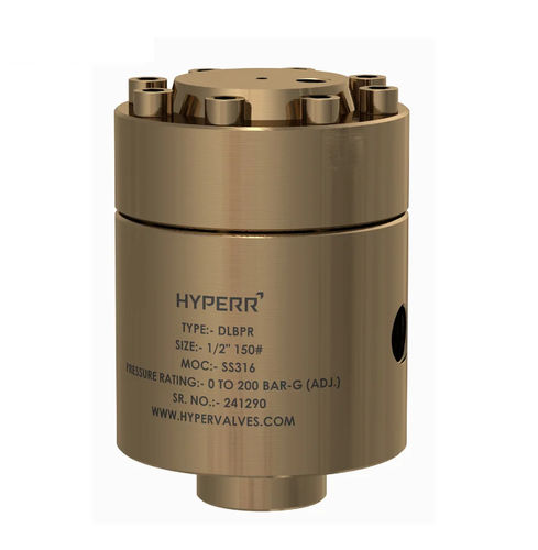 Régulateur/réducteur de pression de gaz - HV-DLPR-02 - Hyper Valves - pour hydrogène / pour produits chimiques / à piston