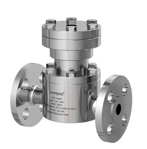 Régulateur de contre-pression à dôme - HV-DLBPR-01 - Hyper Valves - pour eau / de gaz / à diaphragme