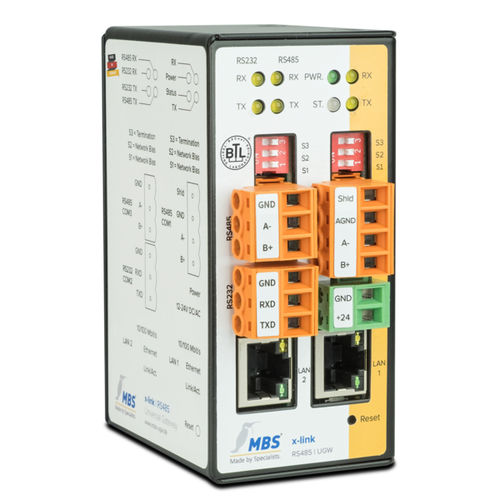 Passerelle de communication - Double-X - MBS GmbH - RS-232 / RS-485 / IP