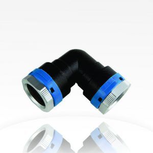 Raccord pneumatique - 85.050 series - EQOfluids FR - push-in / coudé à 90° / en aluminium