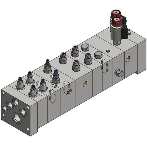 Îlot de distribution actionné par solénoïde - Lynch Fluid Controls Inc. - modulaire