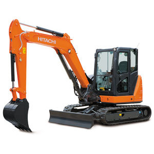 Pelleteuse midi - ZX65USB-5A - HITACHI Construction Machinery - sur chenilles / Tier 4 intermédiaire / pour chantier de construction