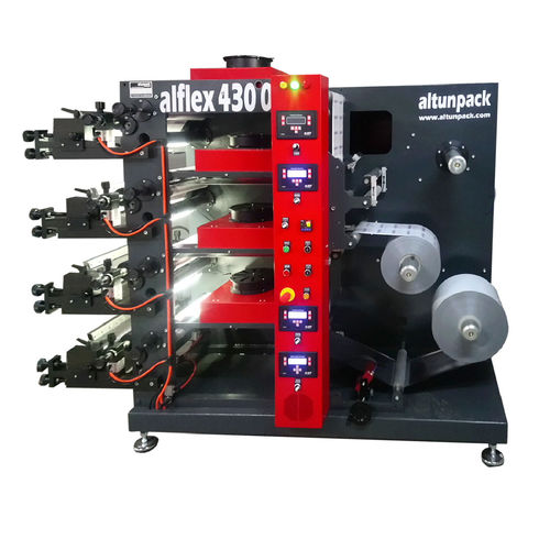 Presse flexographique à 4 couleurs - alflex 4300 - altunpack makine san tic ltd şti - pour film en plastique / pour cartons