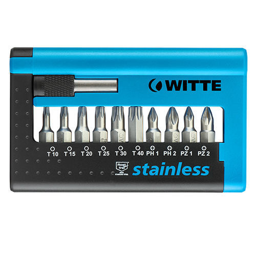 Jeu d'embouts de vissage Torx - Combit-Box 11 - KIRCHHOFF WITTE GmbH - Phillips / Pozidriv / en acier inoxydable