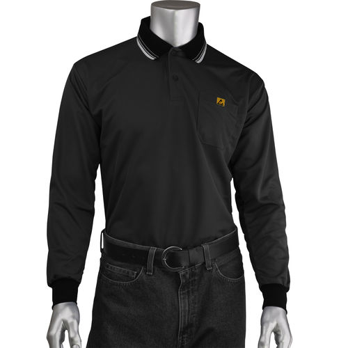 Polo de travail - BP801LC-BK series - Pip global - antistatique / en polyester / en carbone