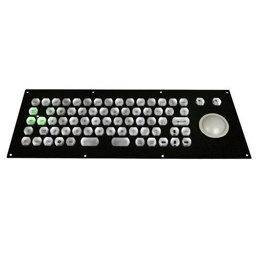 Clavier encastrable - CK-KB373132-50TBPKKL - Clickin Industrial Co., Ltd. - micro-interrupteur / avec trackball / avec souris