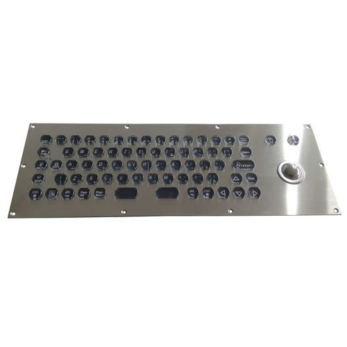 Clavier encastrable - CK-KB373132-25TBPKBL - Clickin Industrial Co., Ltd. - micro-interrupteur / avec trackball / avec souris
