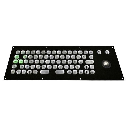 Clavier encastrable - CK-KB373132-25TBPKKL - Clickin Industrial Co., Ltd. - micro-interrupteur / avec trackball / avec souris