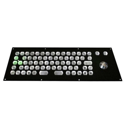 Clavier encastrable - CK-KB373132-38TBPKKL - Clickin Industrial Co., Ltd. - micro-interrupteur / avec trackball / avec souris